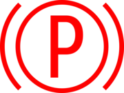 Indicador de ativação do travão de estacionamento manual ou do travão de estacionamento assistido