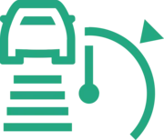 Предупредителен индикатор за адаптивния темпомат с функция Stop and Go