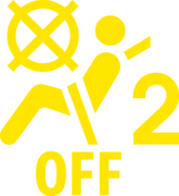 כרית האוויר בצד הנוסע מלפנים מושבתת